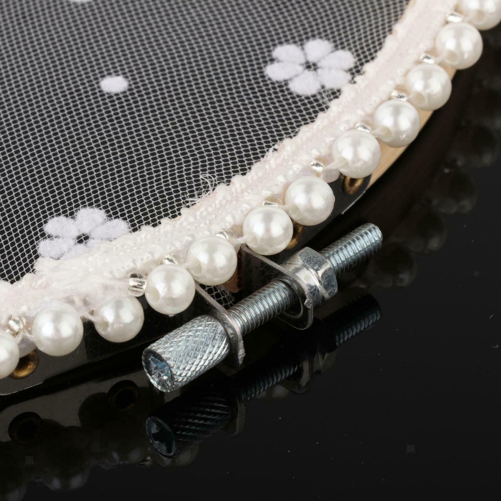 Earring Holder Stand for Women White Flowers Lace Disc for Party Photography