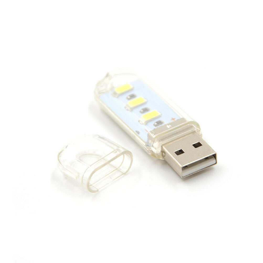2pcs Mini USB LED Night light Camping lamp For Reading Bulb Laptops Computer DD