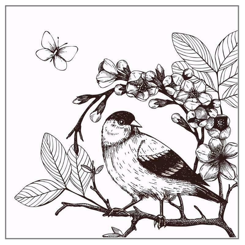 Flower Bird DIY Silicone Clear Stamp Seal Scrapbook Embossing Album Decor