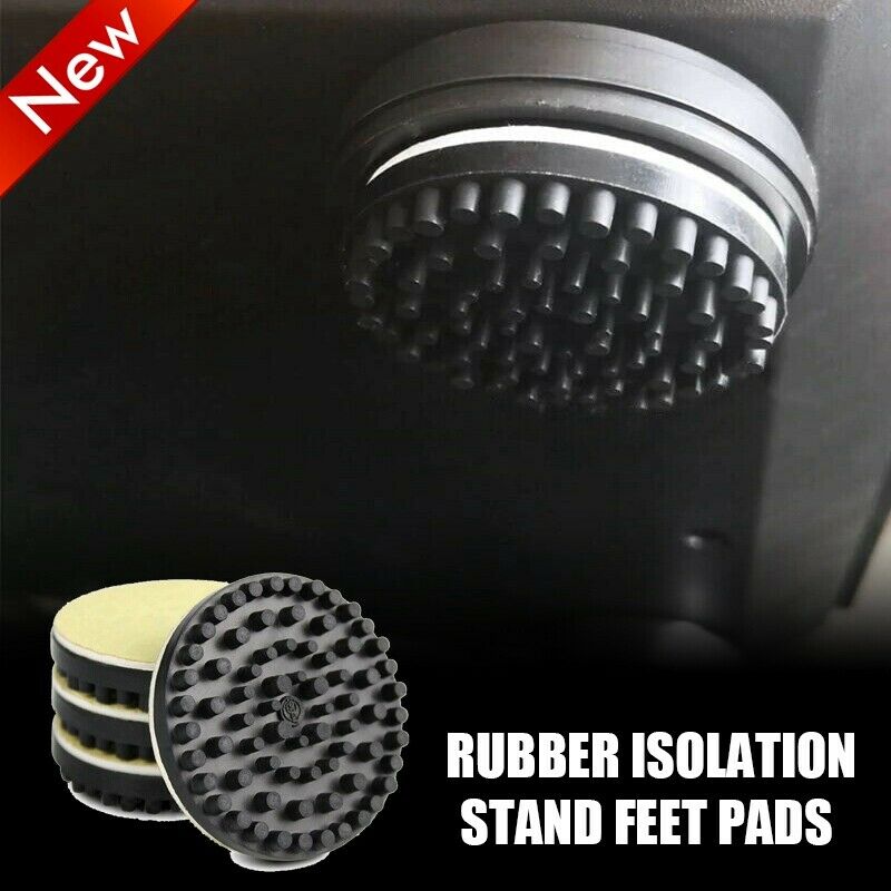 Rubber Isolation Stand Feet Pads Turntable Record Player Vibration Reducer 4 PCS