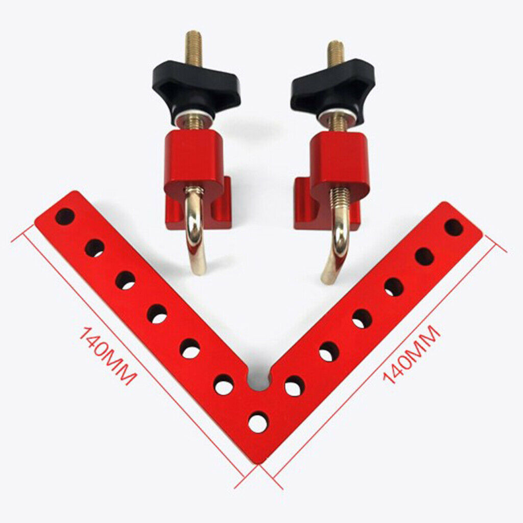 2 Set Aluminium Alloy 90 Degree Positioning Squares Right Angle Clamp 140mm