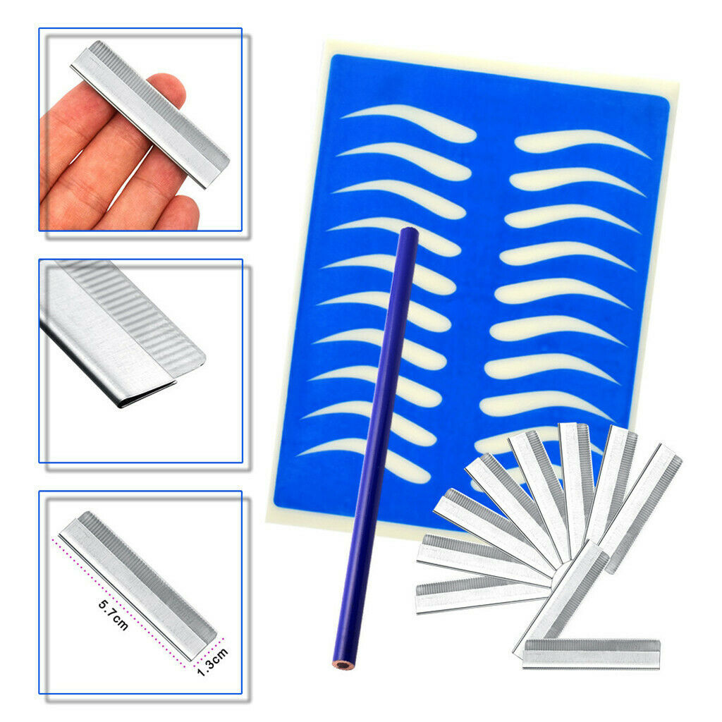 Eyebrow Permanent Makeup Microblading Kit Tattoo Pen Practice Skin Pigments