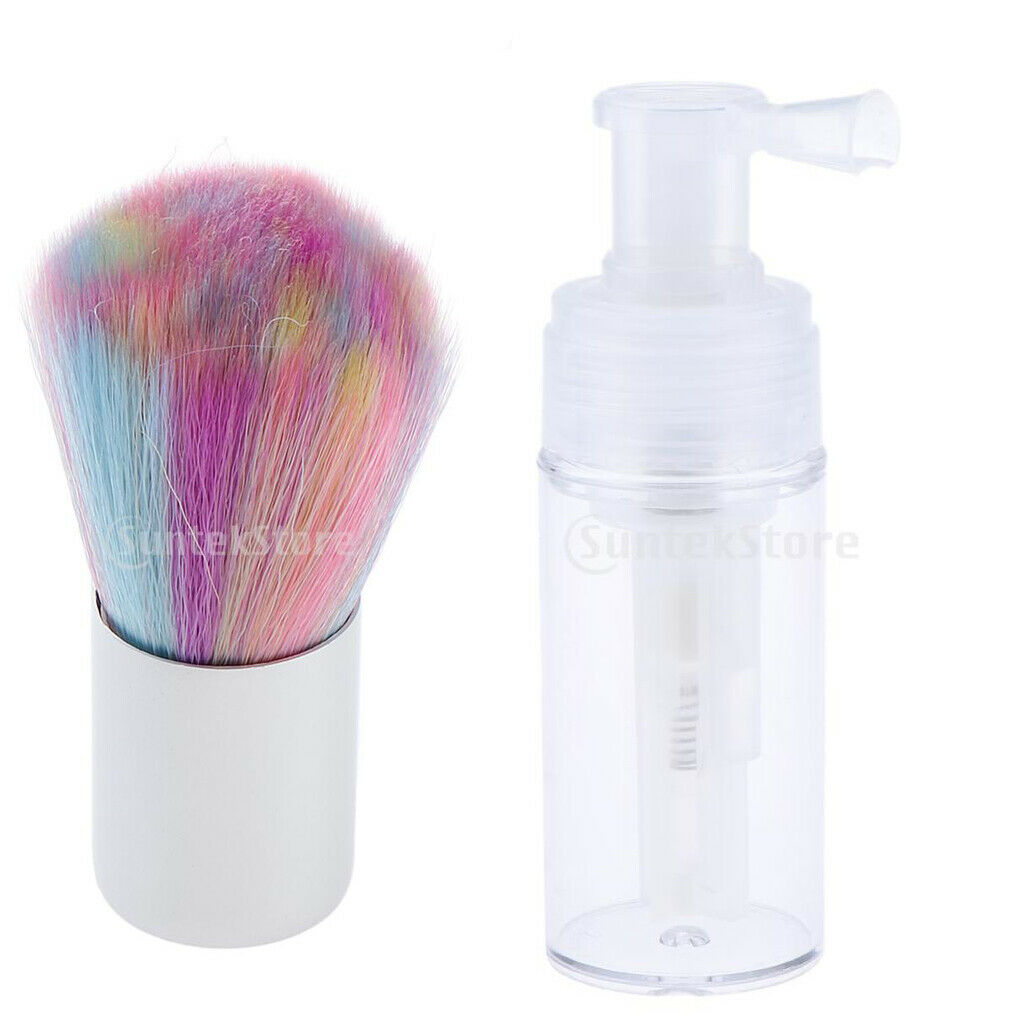 Empty Refillable Powder Spray Bottle Cosmetic Bottles 110ml + Poweder Brush