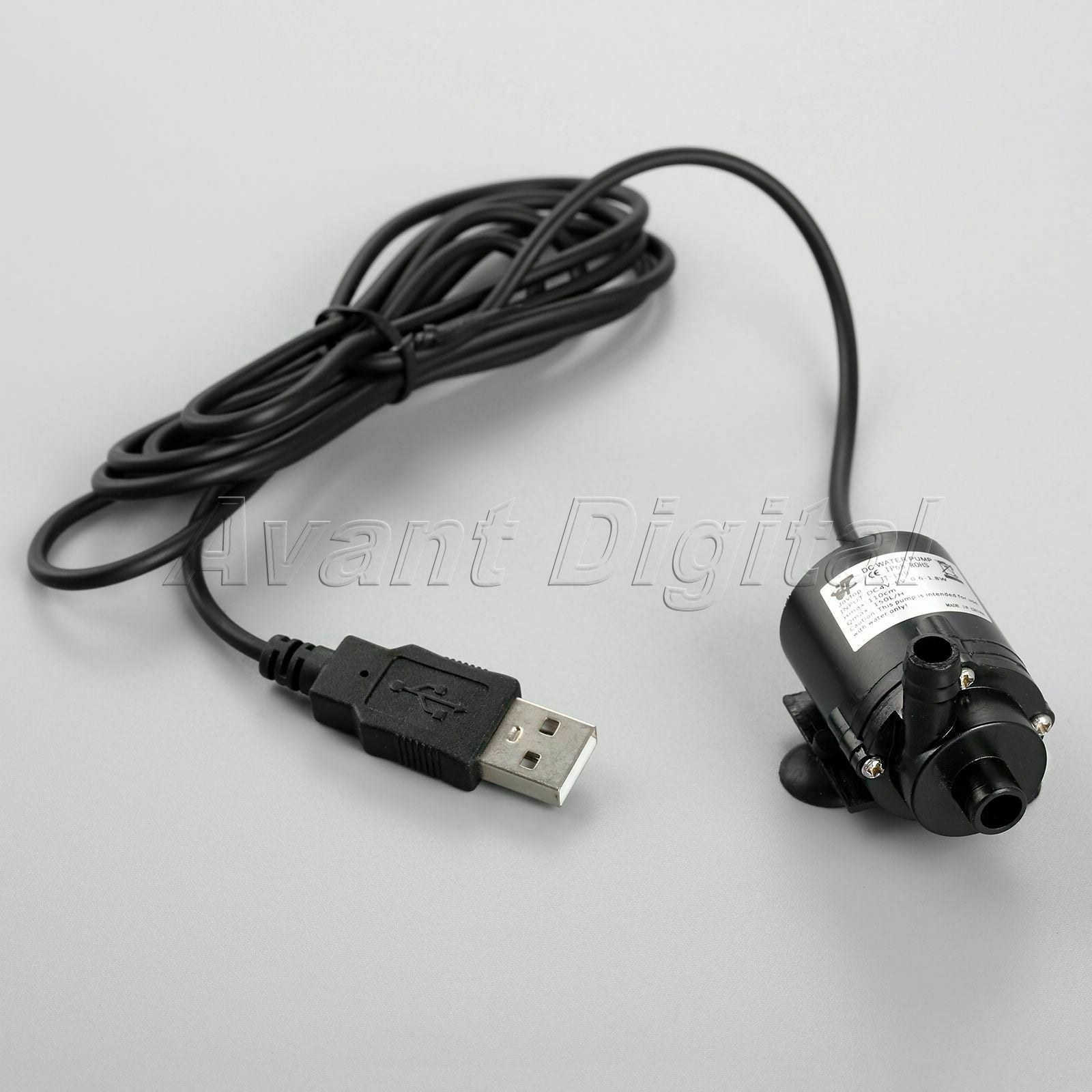 Mini DC 4-6V Brushless Water Pump Amphibious Motor Low Noise w/ USB Interface