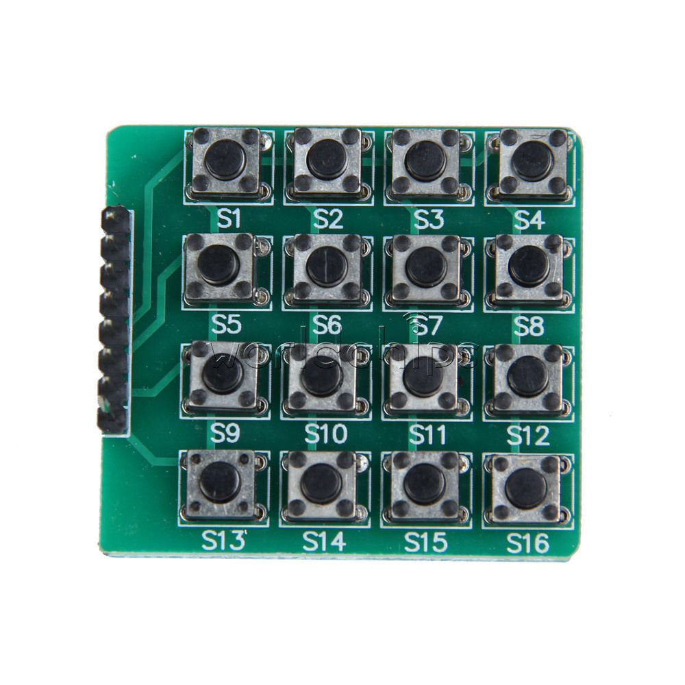 2PCS 4*4 Matrix 16 Keypad Keyboard 16 Botton Module MCU Green Board for Arduino