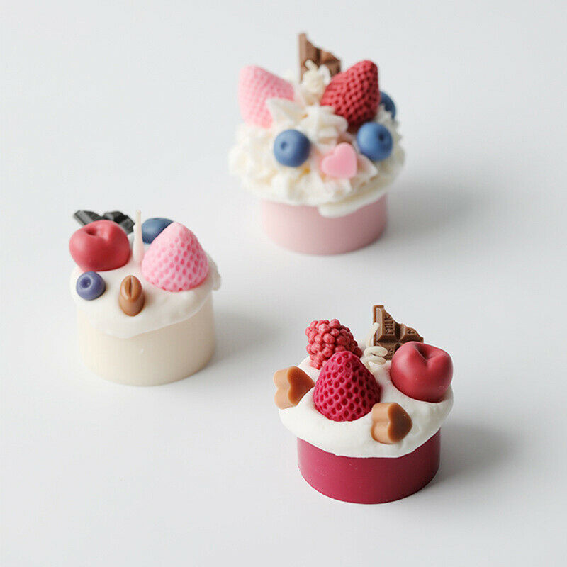 Diy Cupcake Silicone Molds Handmade Craft Soy Wax Scented Candles Mould P.l8