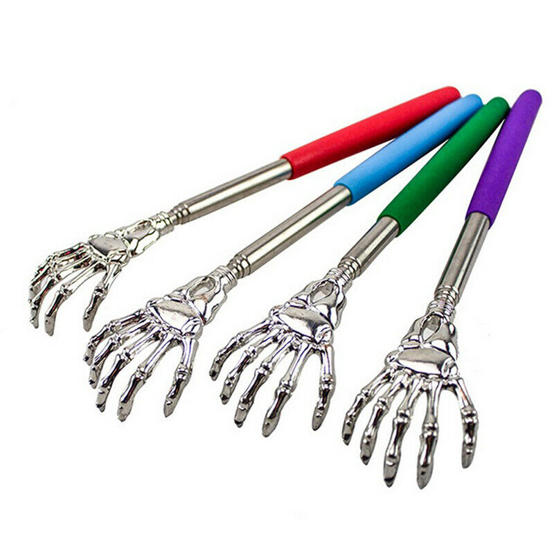 New Stainless Steel Telescoping Extendable Back Scratcher ghost paw MassagerBDA