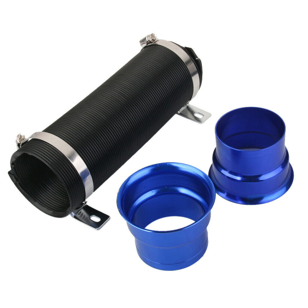 Cold Air Intake Duct Feed Induction Flexible Ducting Pipe Inlet Hose Blue