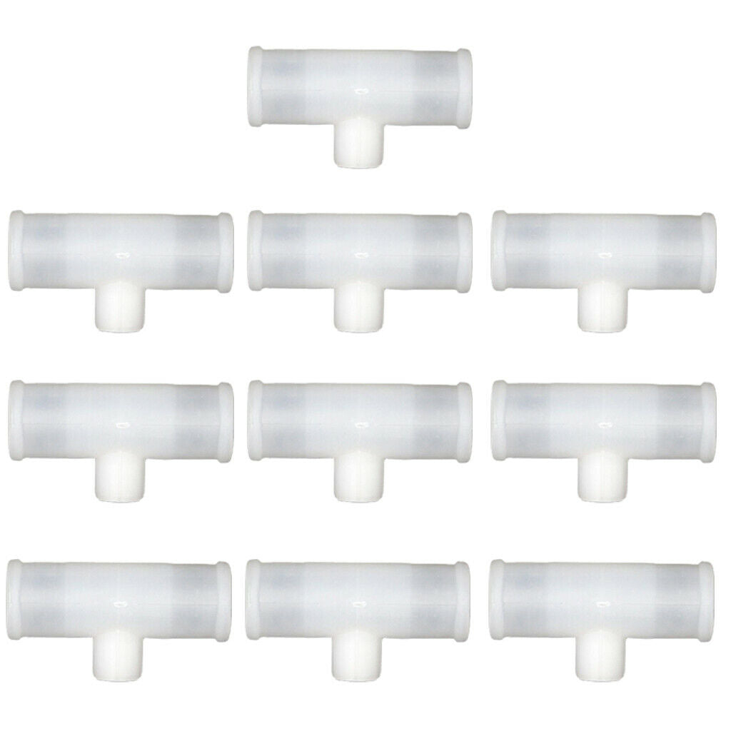 10pcs 3/4" Tee Fittings Joints Replacement for Threaded Poultry Nipples