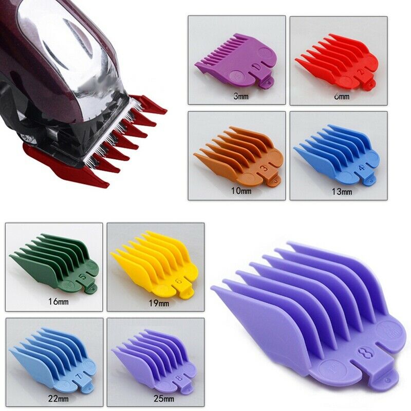 Standard Guards Attach Trimmer Hair Clipper Guide Comb Set Style for WAHL 8pcs