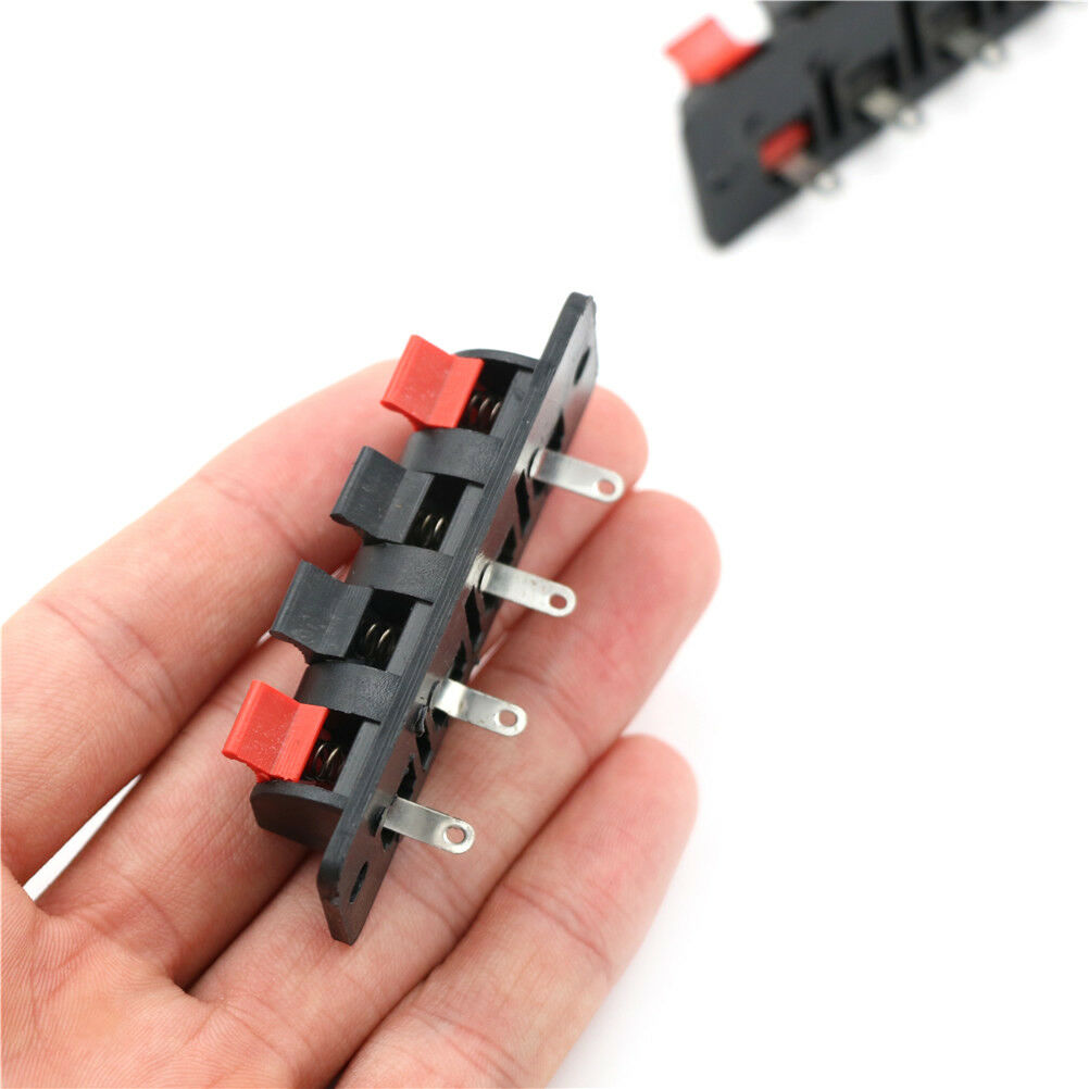 5Pcs Single Row 4 Pin 4 Position Speaker Terminal Board Connectors AdaI xJSJCA