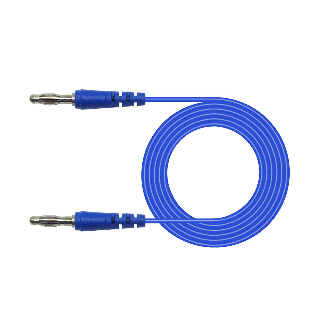 Set of 10, 4mm Banana Plug Silicone Test Cable Testing Wire f/ Multimeter 1M