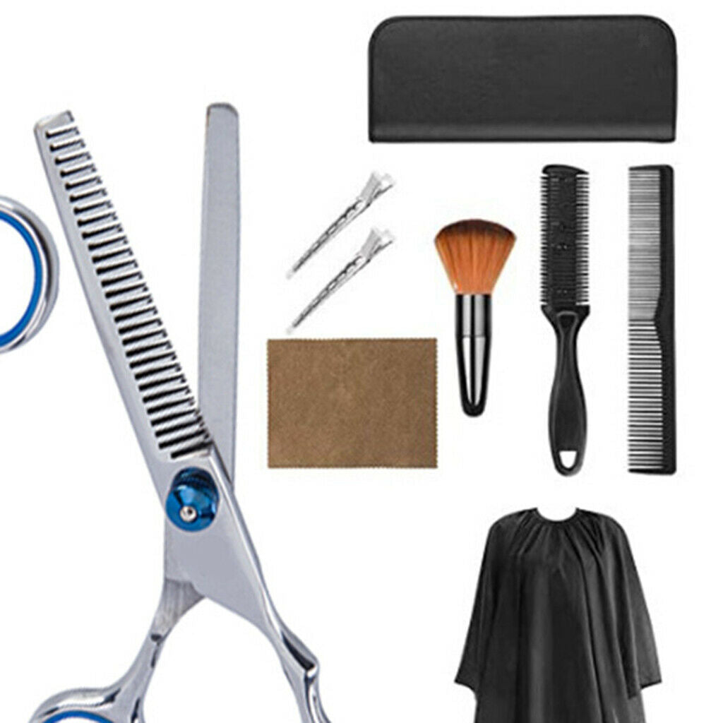 Barber 6" Thinning Shears Scissors Trim Brush Hair Cutting Capes Salon