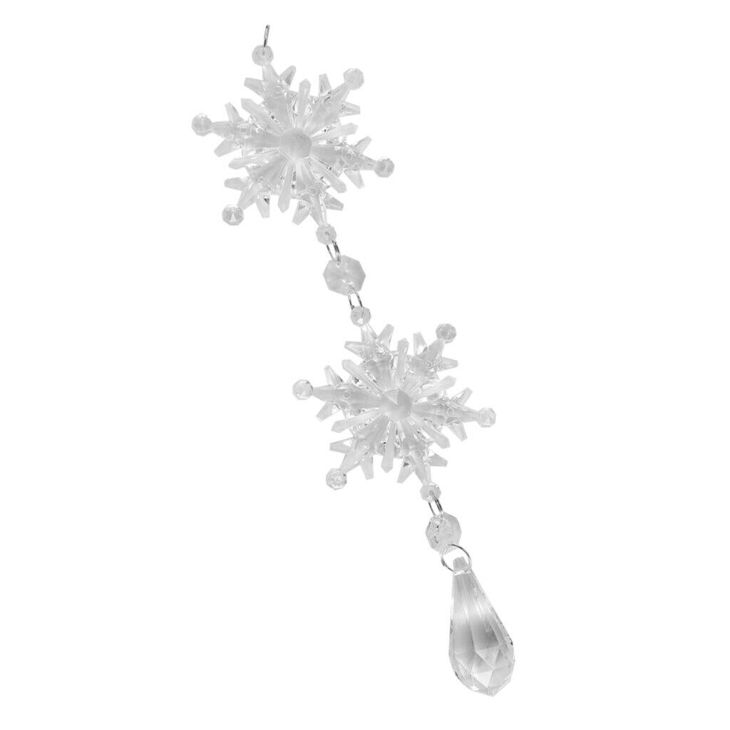 Christmas Acrylic Snowflake Pendant Bead Curtain Crystal Lamp Pendant B