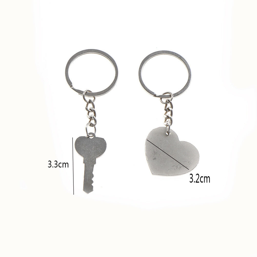 1 set Creative crush you piercing heart couple key ring for weeding gift.l8