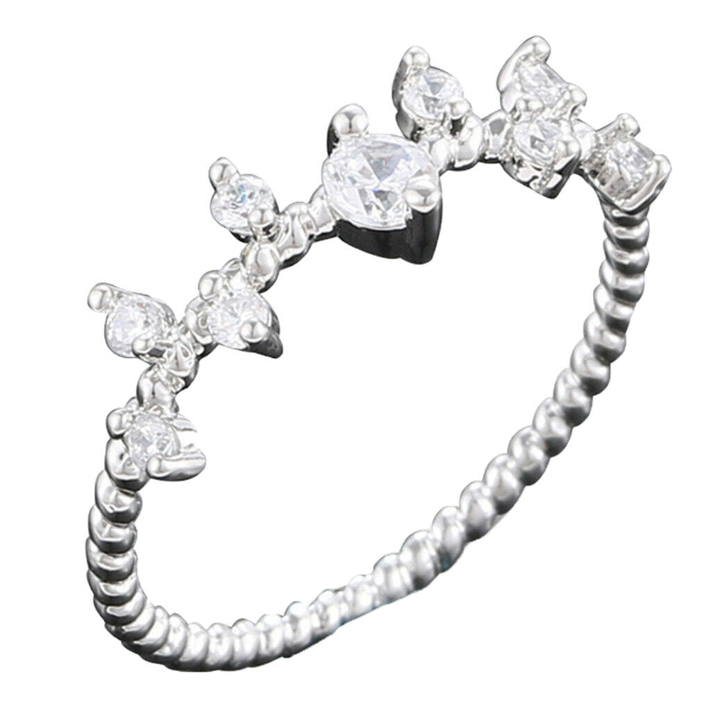 Micro AAA Rhinestone Ring Wedding Bridal Engagement Ring Fashion Jewelry 6
