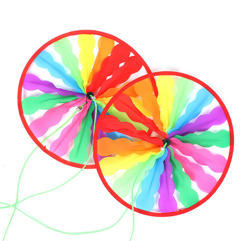 Rainbow Wheel Windmill Wind Spinner Whirligig Garden Funny Children ToysBDAU