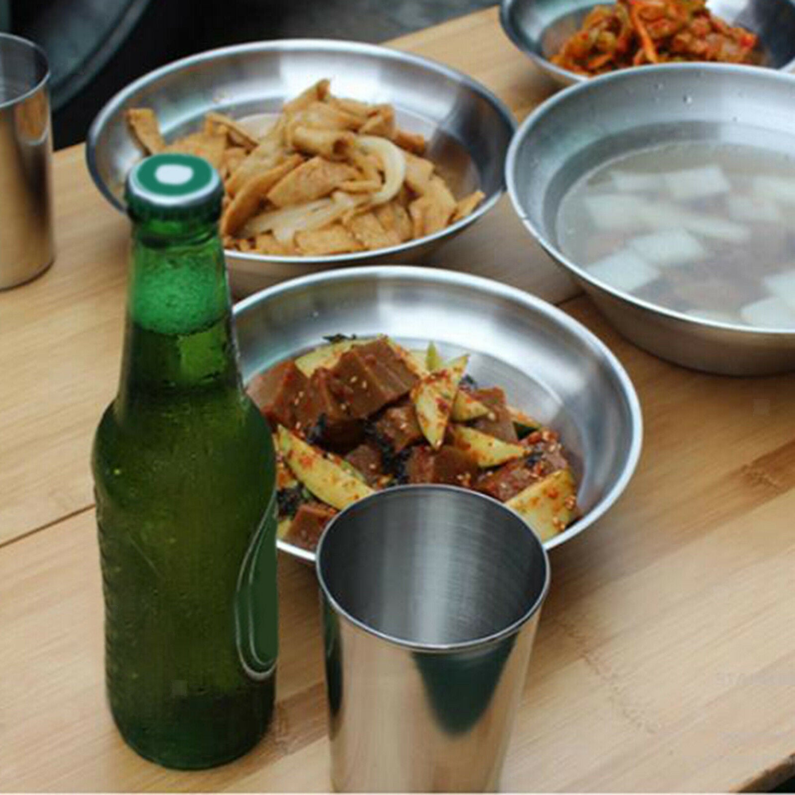 Stainless Steel Cup Pint Coffee Drinking Cups Camping Picnic BBQ Pint Cup