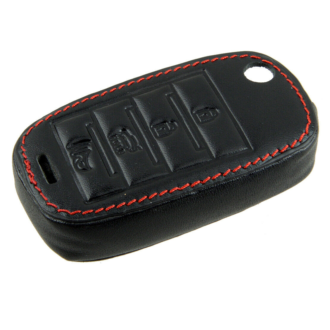 Black 4 Button Remote Key Chain Cover Case Fit For KIA Forte 2012-2017 Rio 14-15
