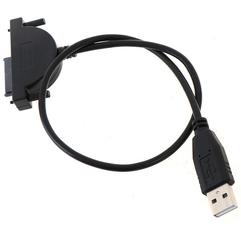 USB 2.0 to Mini Sata II 7+6Pin Adapter for Laptop CD/DVD ROM Drive Cabl J.l8