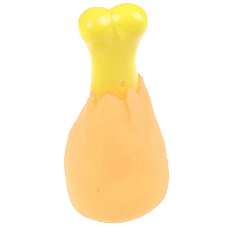 Rubber Chicken Leg Squeak Sound Interactive Chew Dog Toys Pet Sup DD