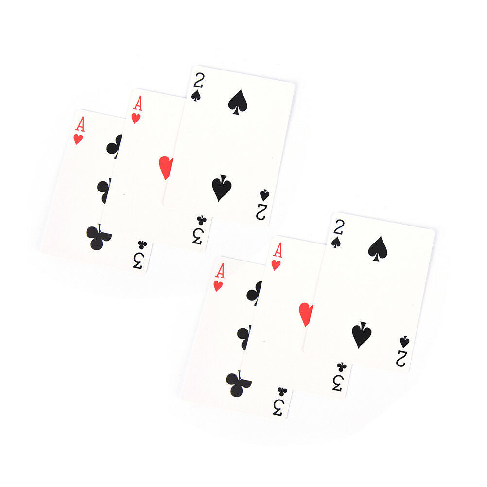 2 set Magic 3 Three Card Trick Card Easy Classic Magic playing cards for f.l8