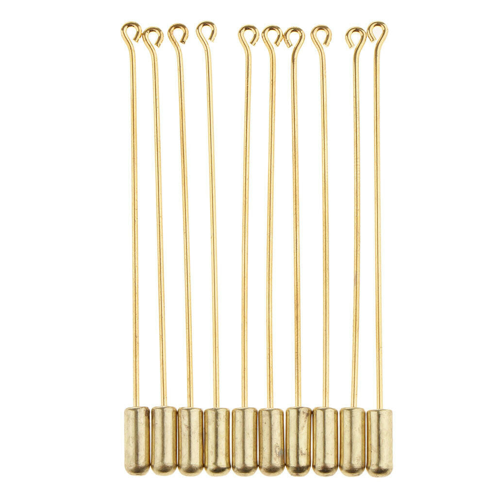 10 Pack 7.1cm Long Needle Brooch DIY Findings Pin Handmade Jewellery DIY
