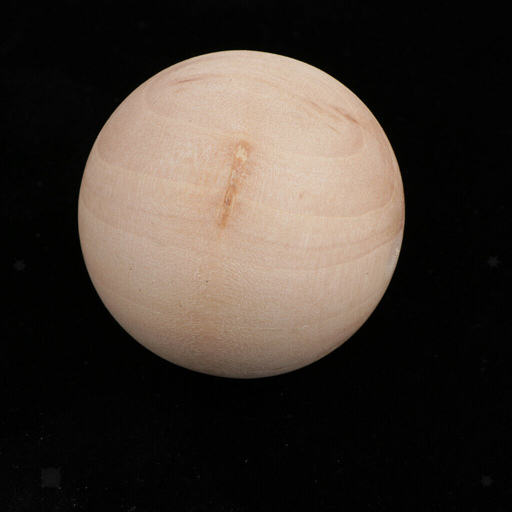 5 Pack Unfinished Natural Wooden Round Ball – 5cm Wooden Beads for Crafts and