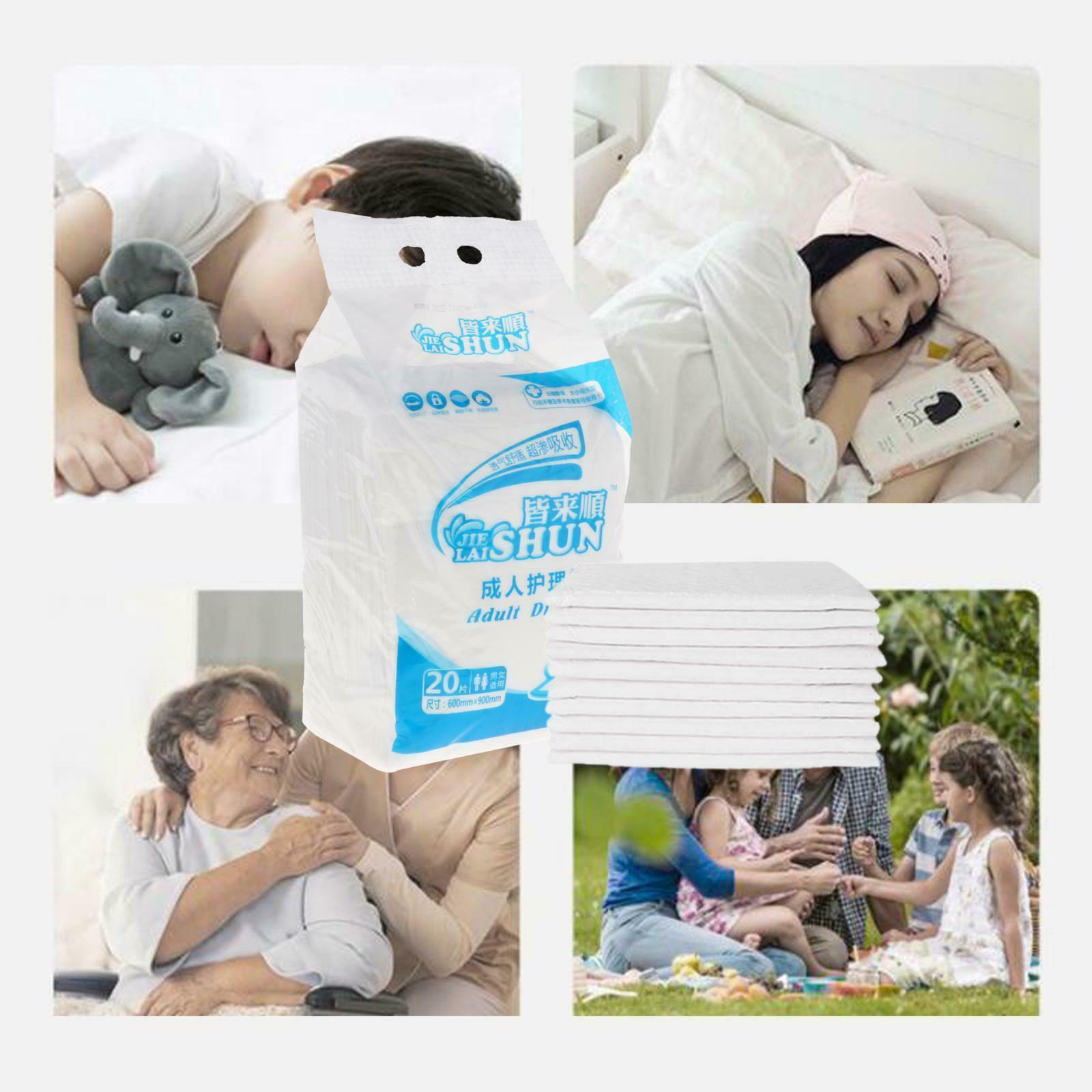 Pack of 20 Disposable Incontinence Bed Pads Sheet Baby Changing Mat 60x90cm