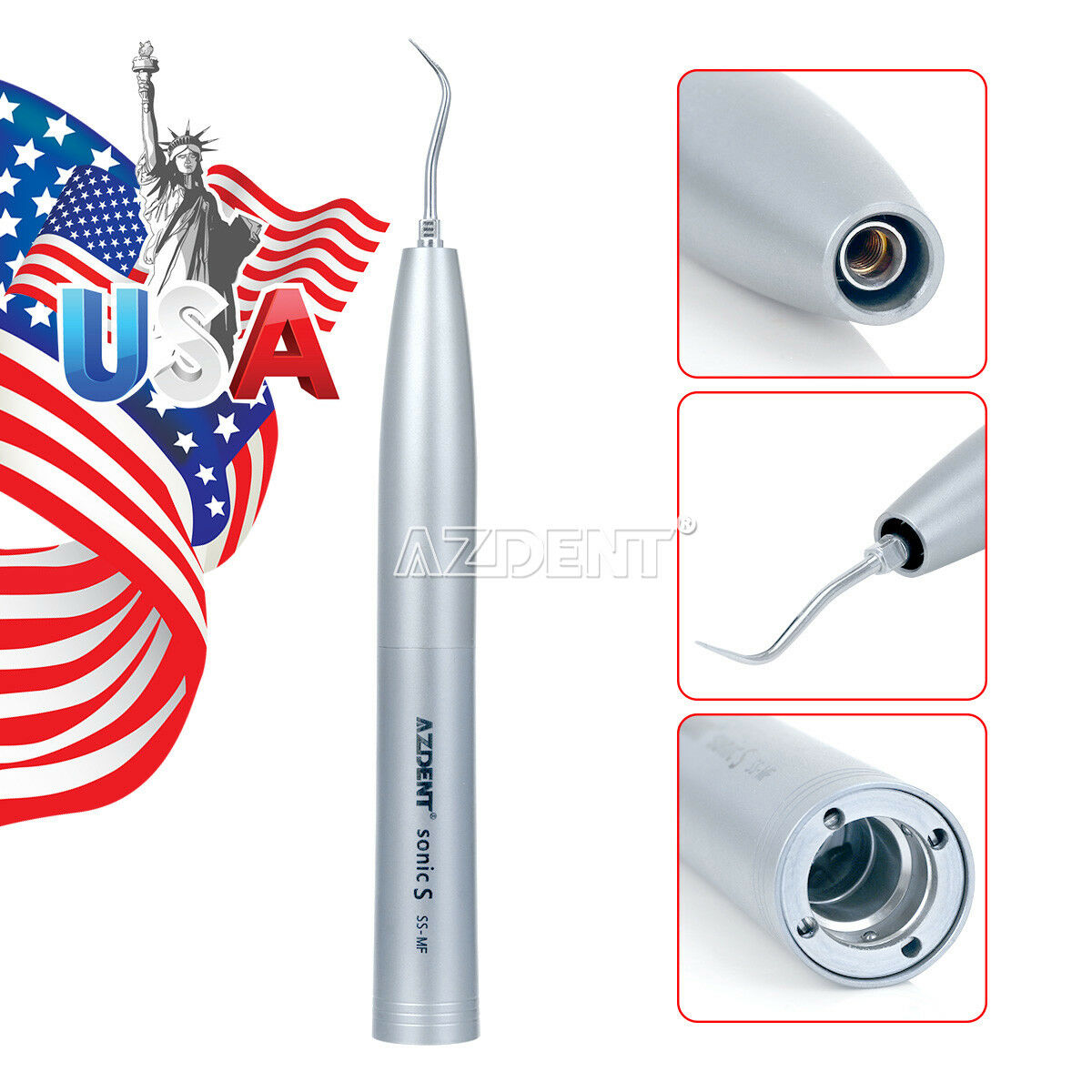 2PC Dental Air Scaler Handpiece Sonic S for MULTIflex Quick Coupling 3 Tips