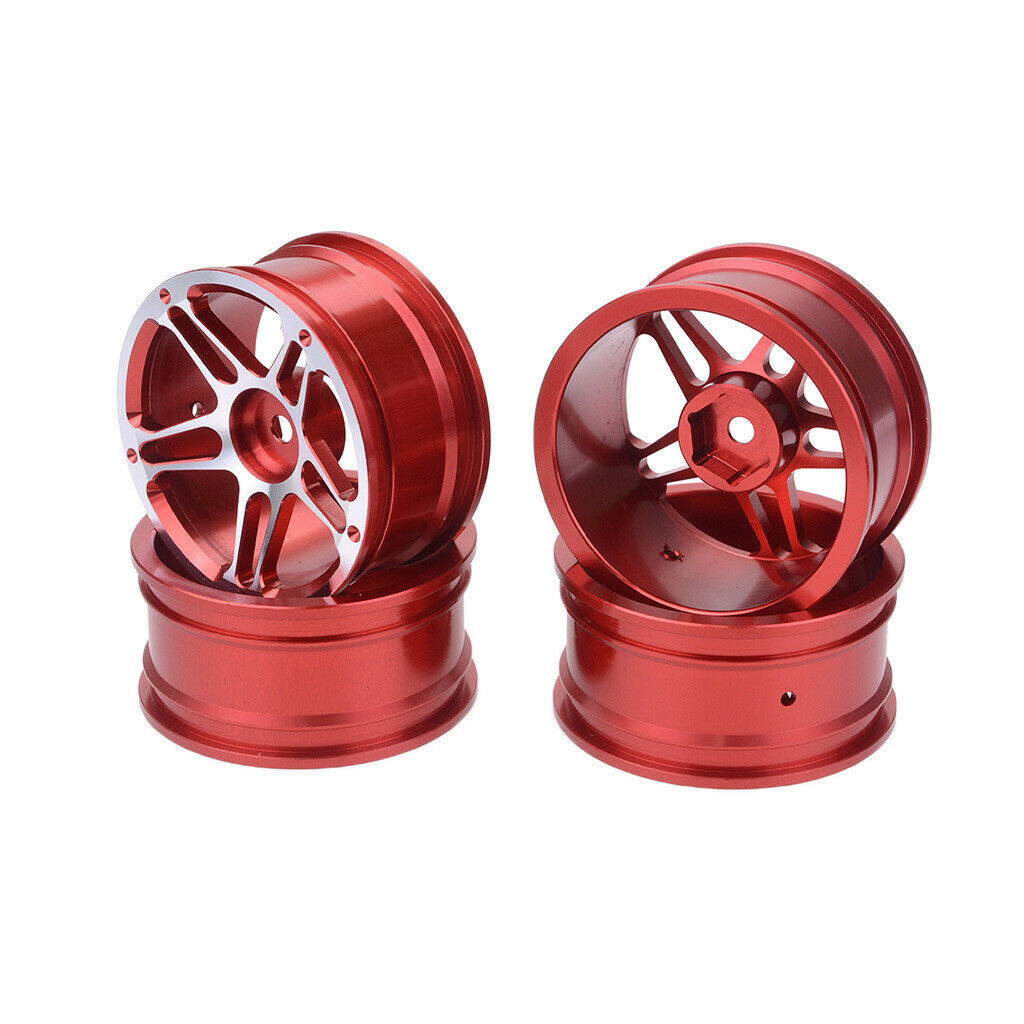 1.9inch Heavy Duty Metal Wheel Rim 1/10 RC Crawler Red for Sakura SCX10 TRX4