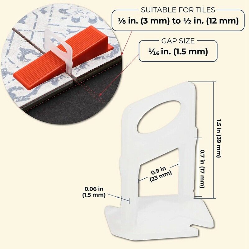 Tile Leveling System DIY Tiles Leveler Sp Includes 100 Pieces Leveling Sp ClipT8