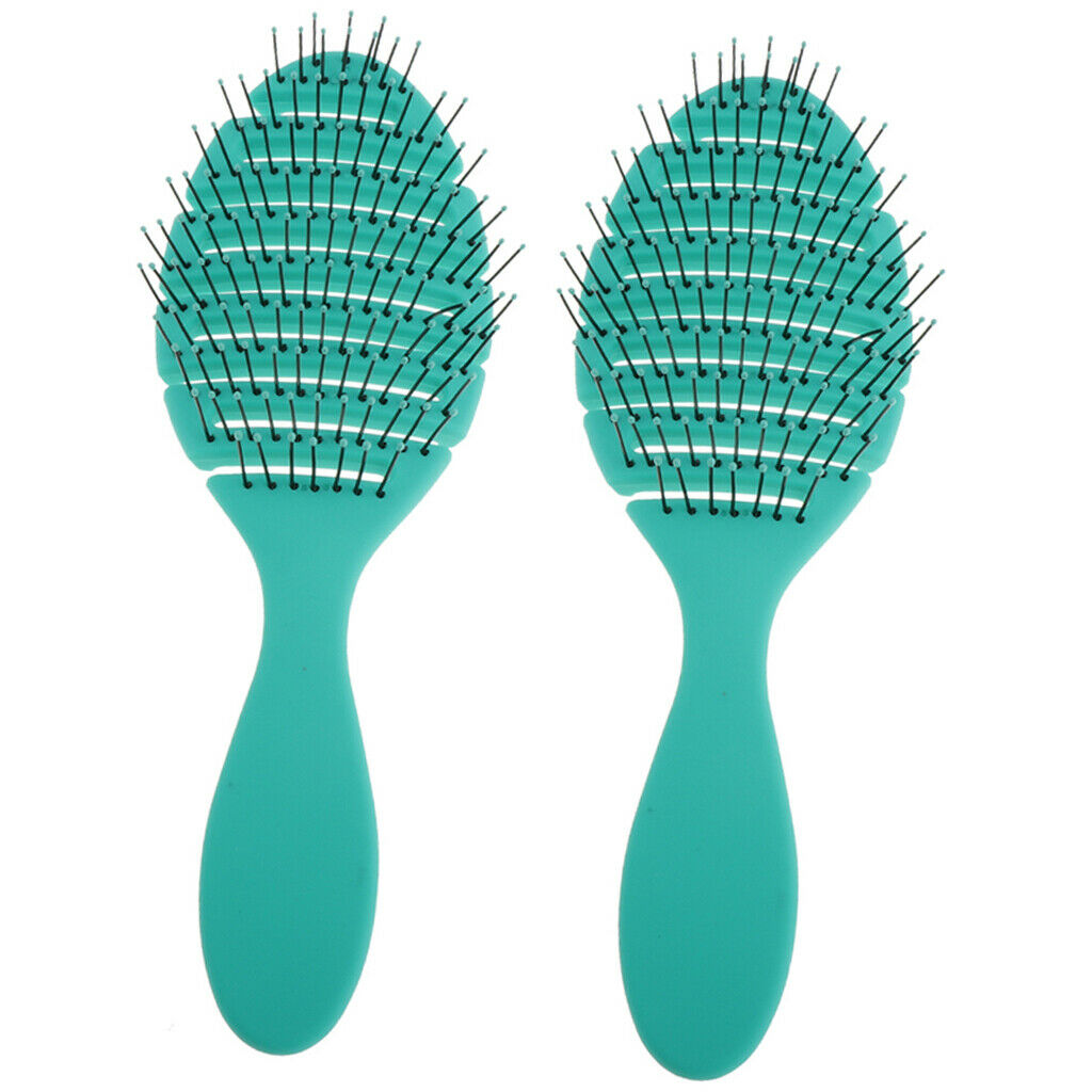 2X Anti-static Scalp Massage Hair Brush Combs for Curly Straight Hair Salon