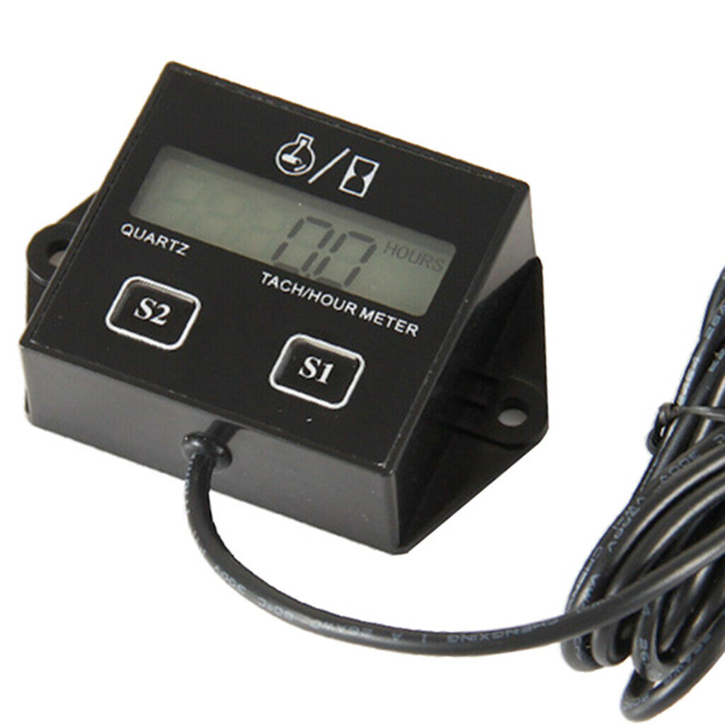 Tach Hour Meter LCD 2/4 Stroke Dirt Bike Tachometer Meters Engine Reminder