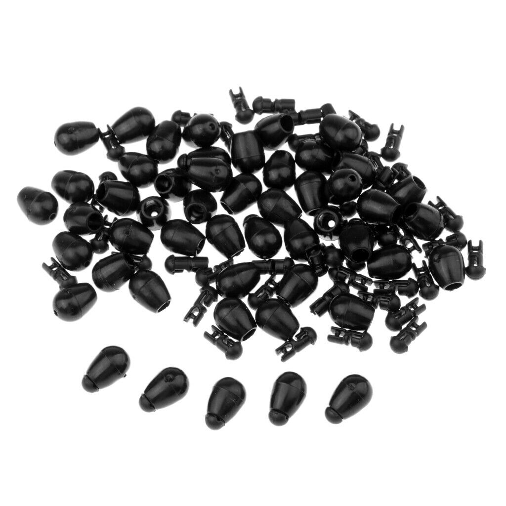 50 Pieces; Fishing Connector; Quick Change Beads; for Hook Links Method Feeders;