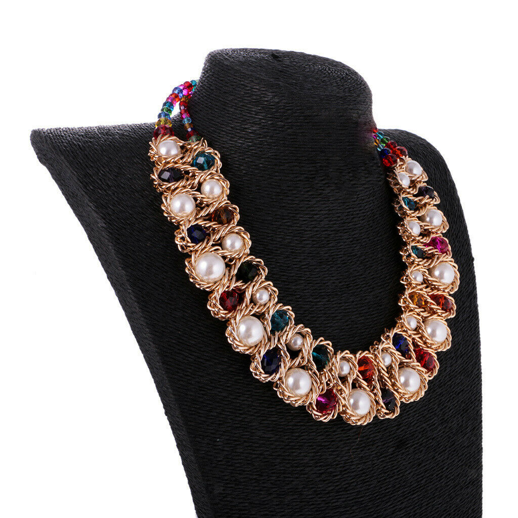 Exaggerated Women Choker Necklace Pendant Collar Wedding Bridal Multi-color