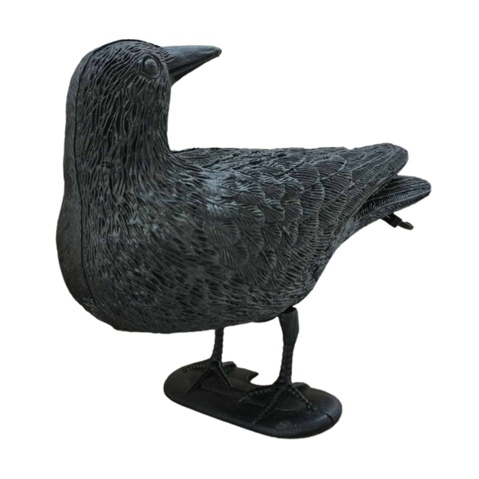 Hard Plastic Crow Decoy Garden Pest Deterrent Raven Pigeon Hunting Decoy