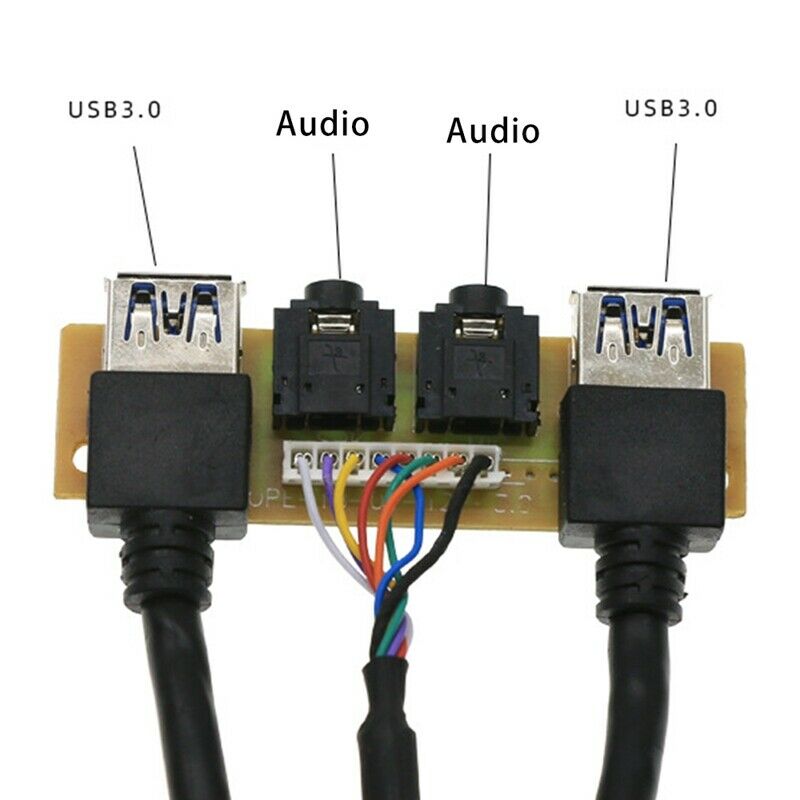 60cm Front Case Panel USB3.0+USB3.0+ Audio Jack Ports I/O Board+Internal Wire Z6