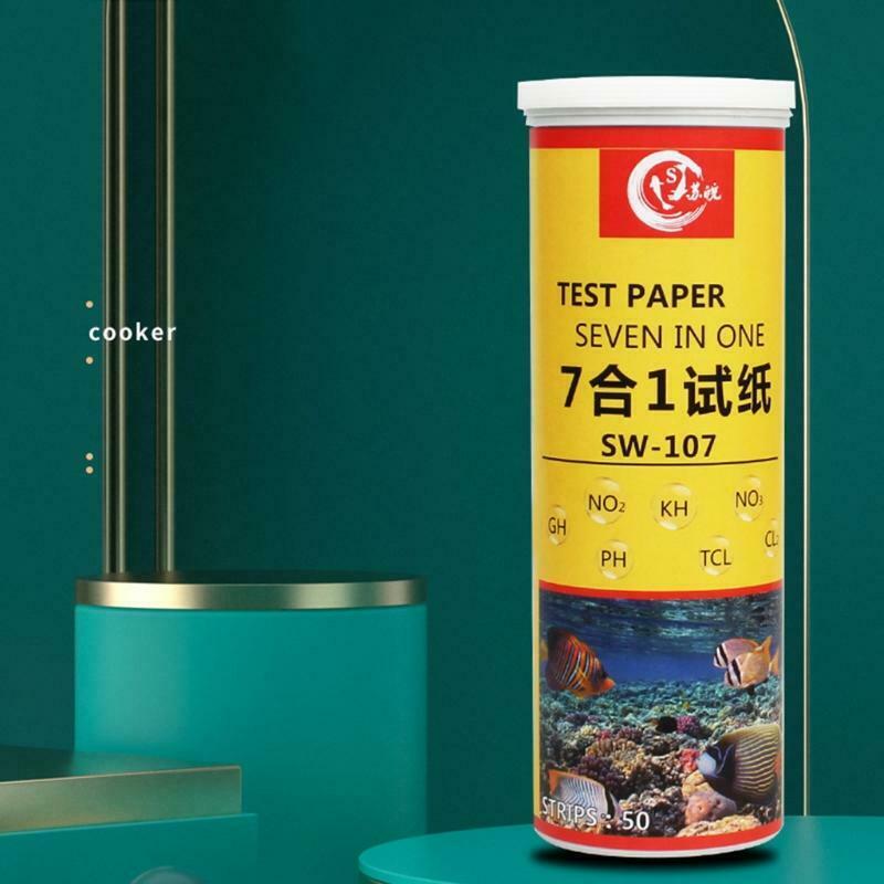 Aquarium Test Strips for Fish Tank 7 in 1 50 Strip Pack Water Testing Tool