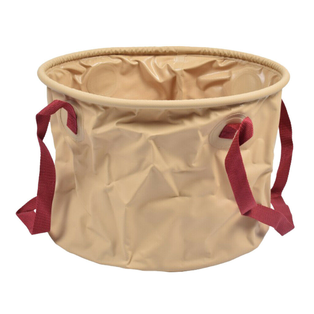 Folding Water Bucket Outdoor Water Storage Barrel Brush Clean Pail Tank 10 L