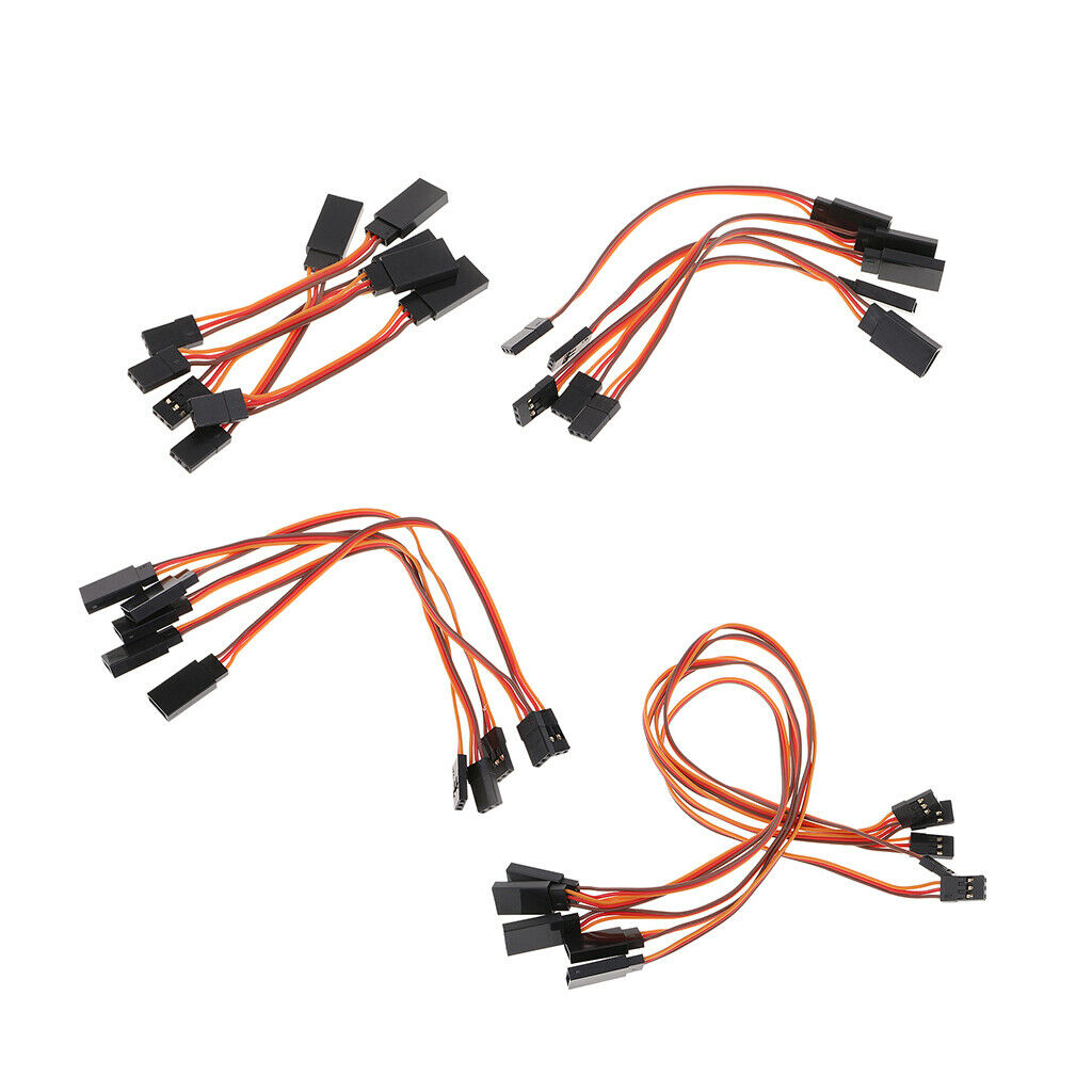 10x 50mm 3 Pins Male to Female Servo Extension Lead Cord Cable for Futaba JR