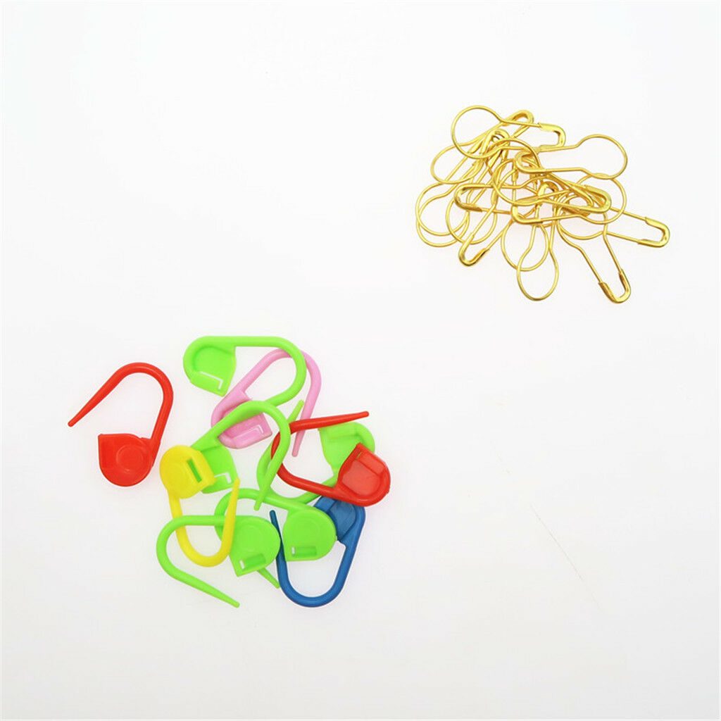 57pcs Knitting Crochet Sewing Accessories Tool Kit Tape Cable Needles Marker