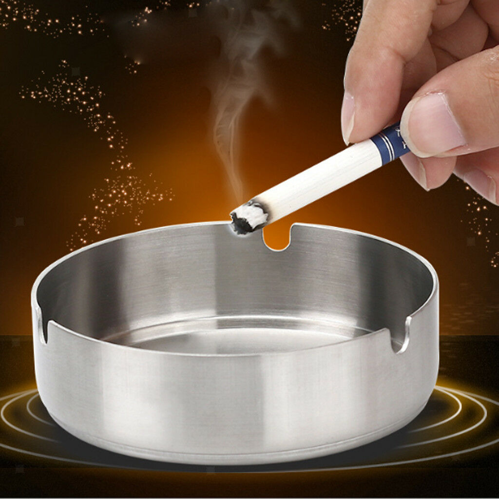 Stainless Steel Portable Car Auto Ashtray Tabletop Decoration Outdoor 8cm