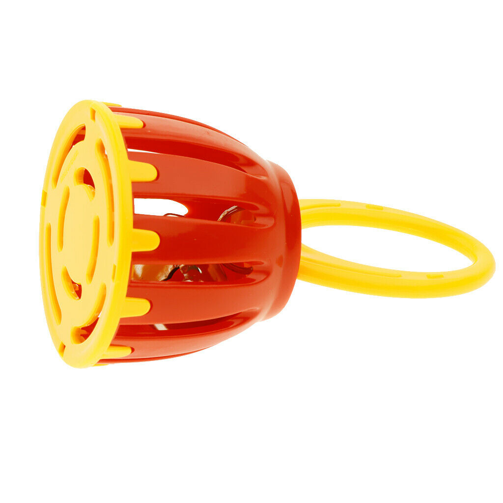 Kids 6inch Handled Cage Bell Infant Baby Educational Musical Percussion Rattle