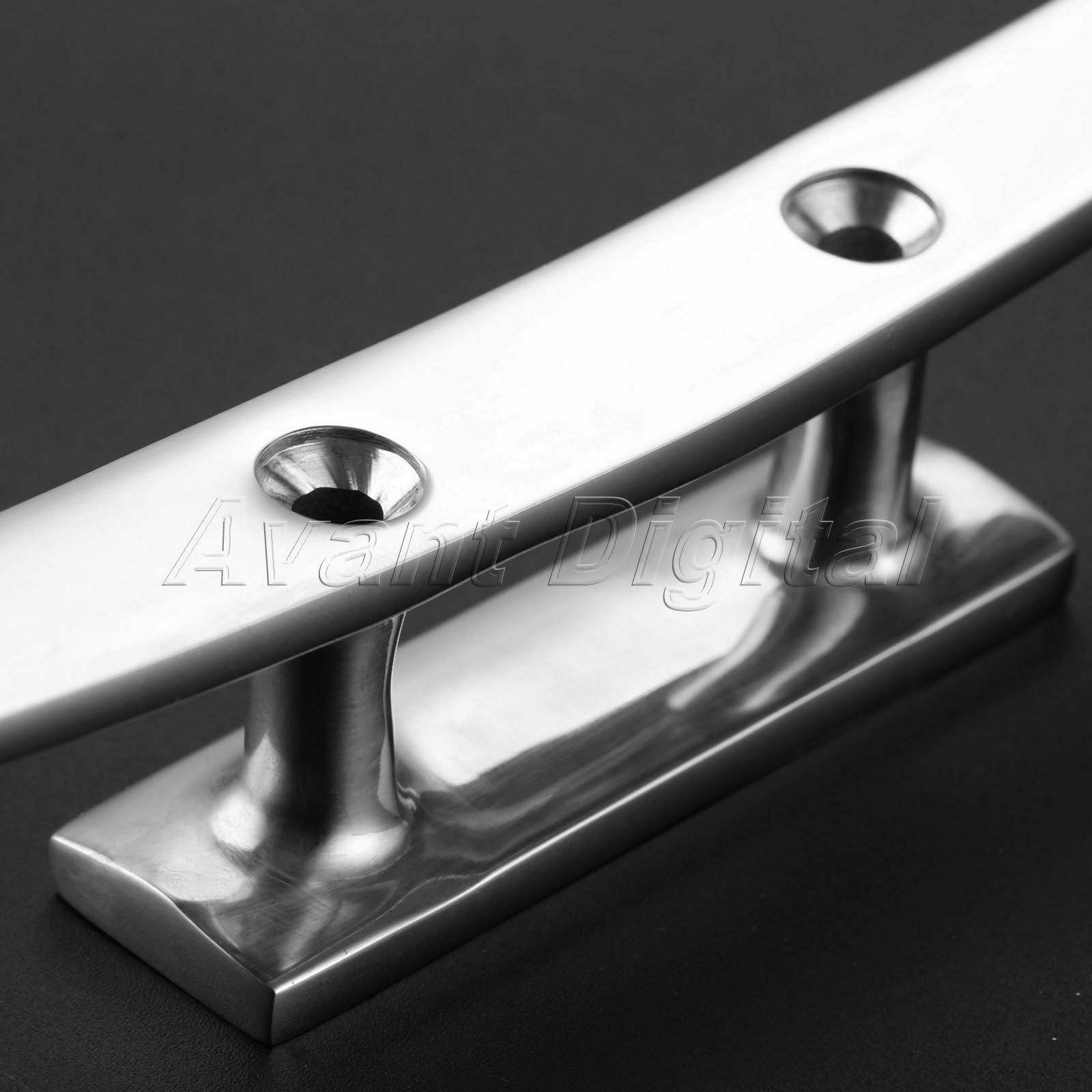 1x Boat Cleat 6" Flat Top Low Silhouette 316 Stainless Steel Marine Hardware