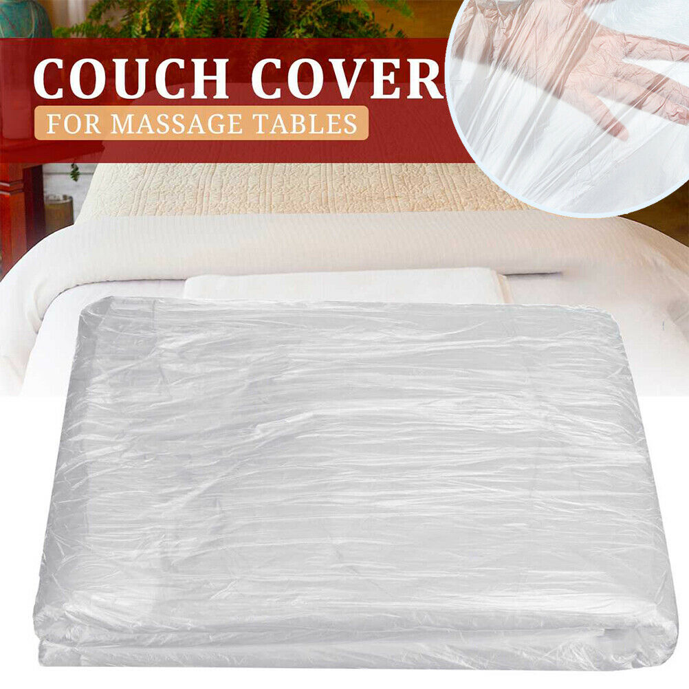 100Pcs Disposable Couch Cover Bed Sheet Set Transparent Waterproof Salon Sheets