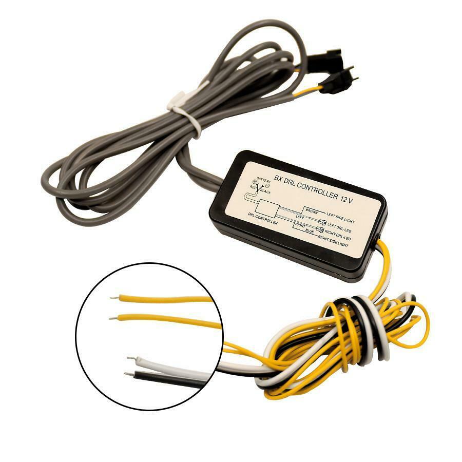 2Pcs White / Amber Car LED Light Strips Flowing DRL / Turn Signal Lights Lamps