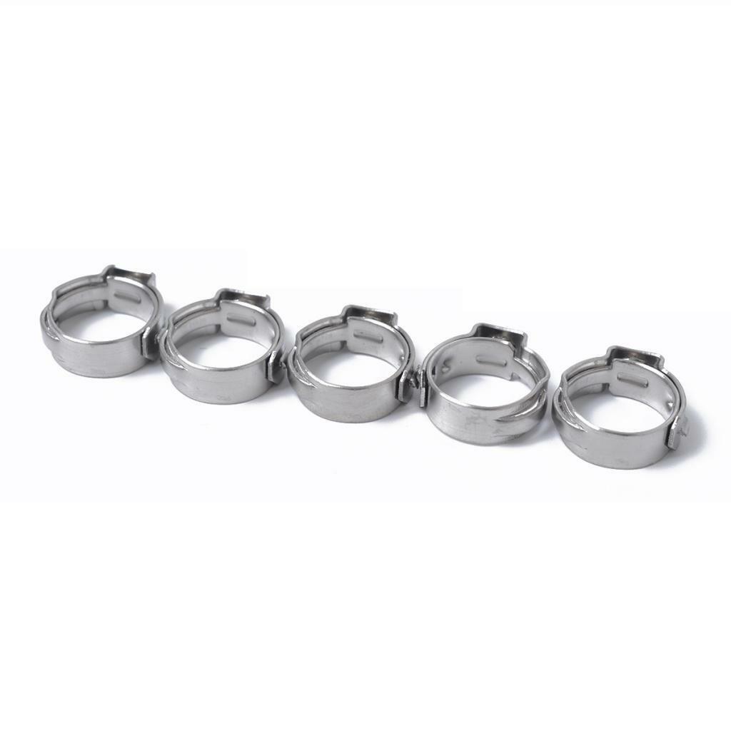 10Pcs 8.8mm-10.5mm O-Clips Single Ear Stainless Steel Hydraulic Hose Clamps