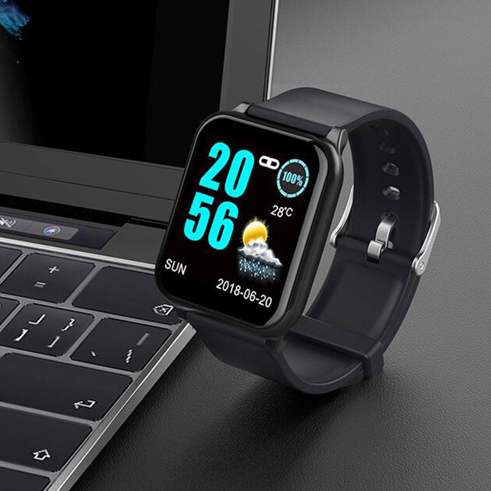 Waterproof Bluetooth Smart Watch Heart Rate Fitness Tracker For iOS Android