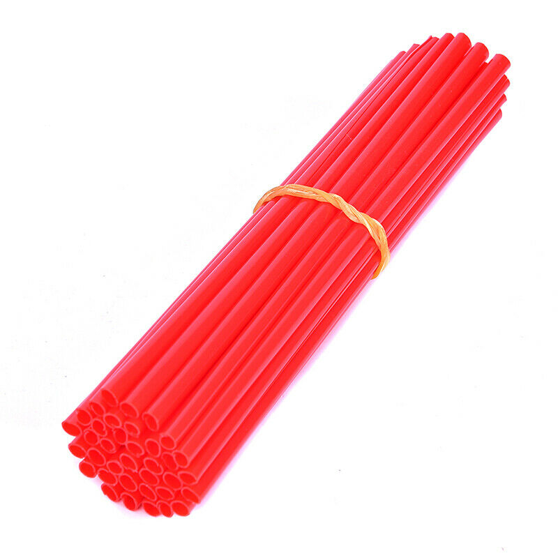 36x Red Universal Moto Dirt Bike Enduro Off Road Wheel RIM Spoke Skins cov.l8